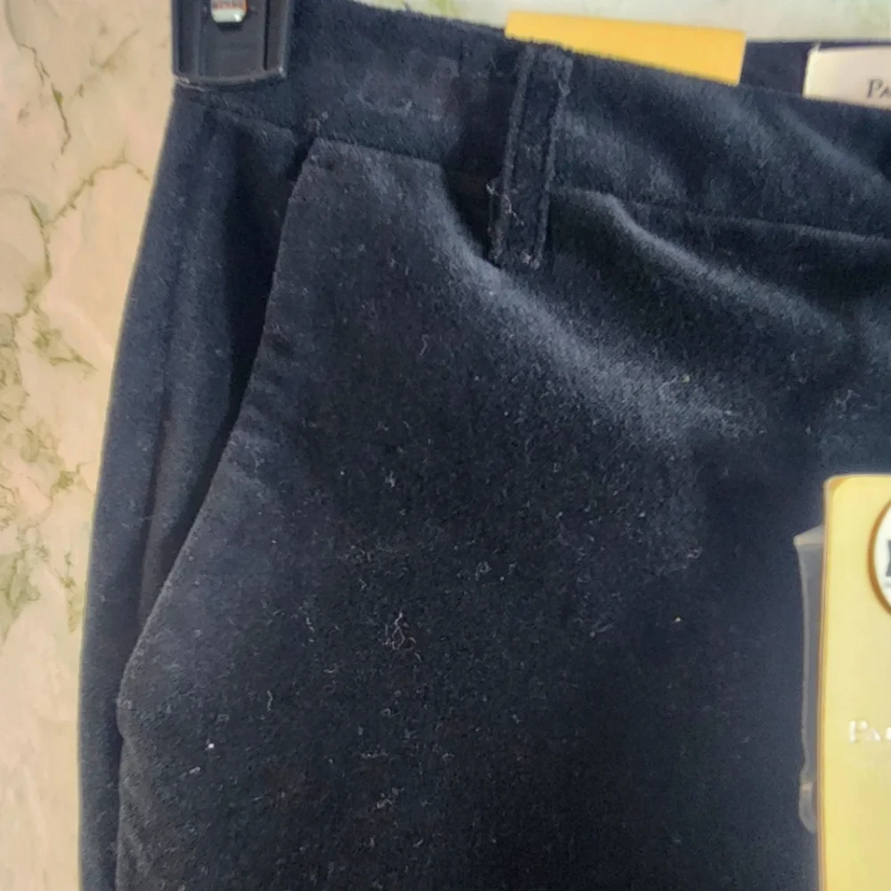 PART TWO Classic Fit Bootcut Black Velvet Pants